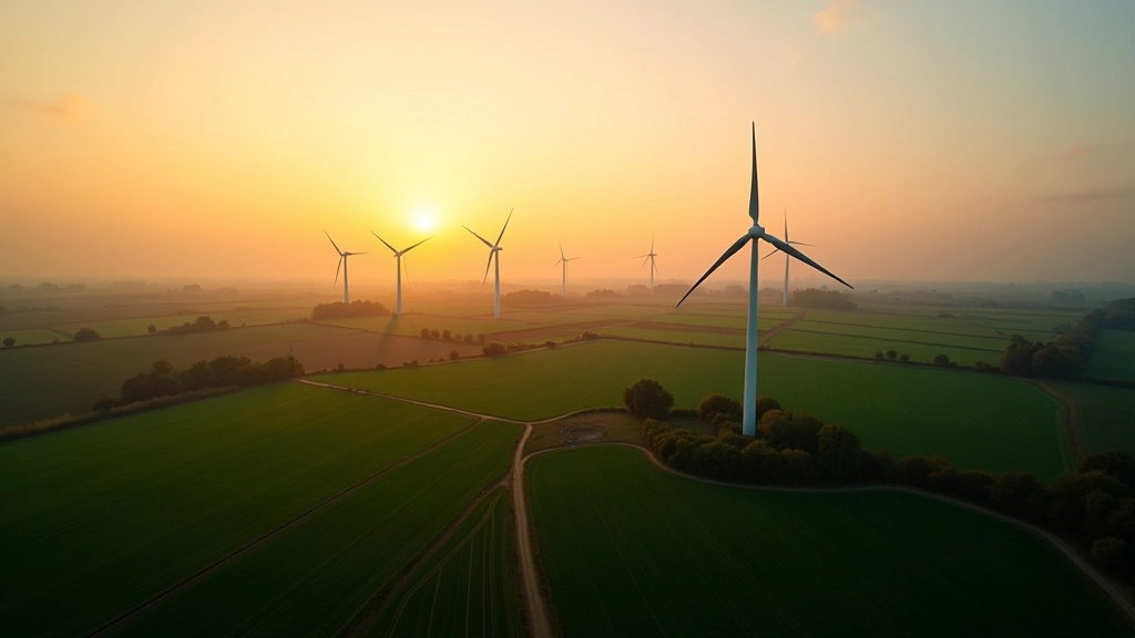 Moderne grüne Technologielandschaft mit erneuerbaren Energieanlagen und nachhaltiger Infrastruktur in Deutschland